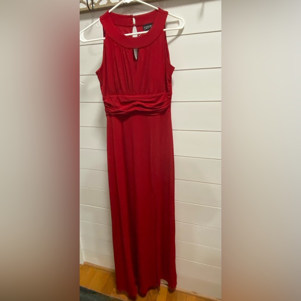 Enfocus Studio Red long sleeveless dress